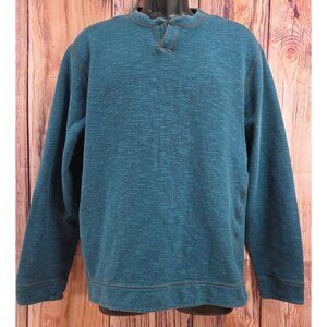Tommy Bahama Reversible Blue Long Sleeve Pullover Shirt XL